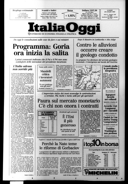 Italia oggi : quotidiano di economia finanza e politica